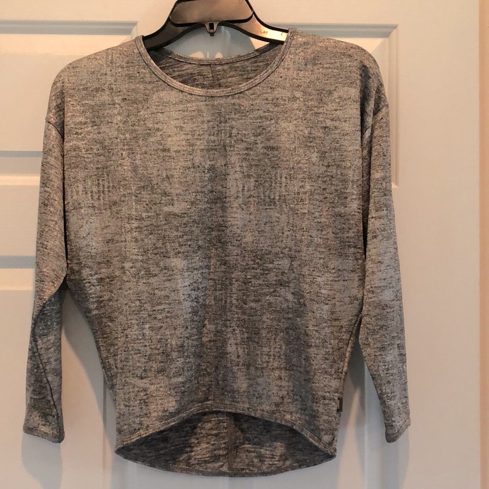 Black and Silver Metallic top